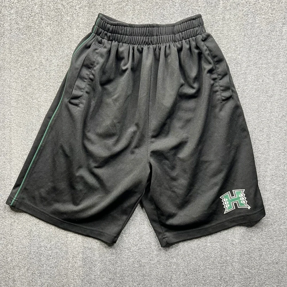 Hawaii Warriors Athletic Shorts Adult Small Black NCAA Basketball Gym Pockets